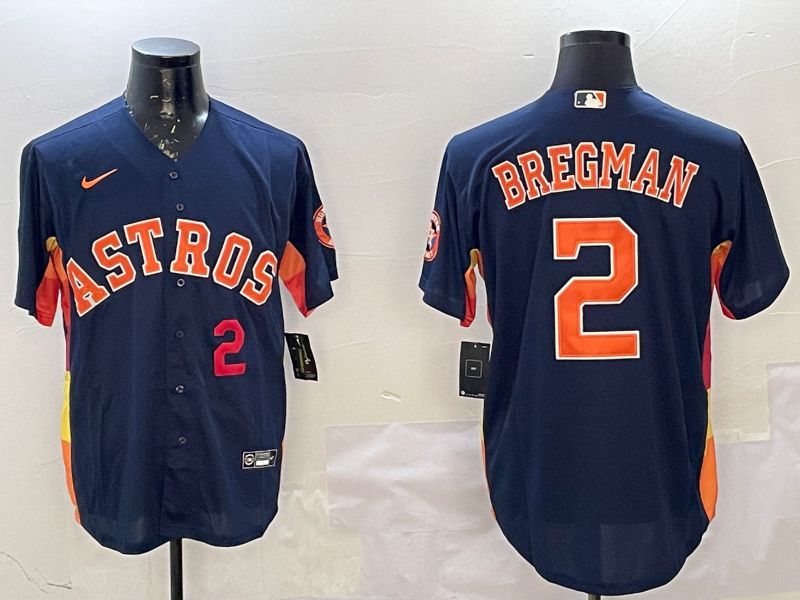 Men Houston Astros #2 Bregman Blue Game 2025 Nike MLB Jersey style 2->houston astros->MLB Jersey